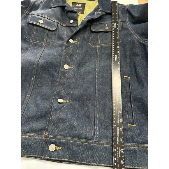 Y2K Rugged Casual Polo Jeans Ralph Lauren XL Heavy Denim Trucker Jean Jacket - Picture 10 of 10